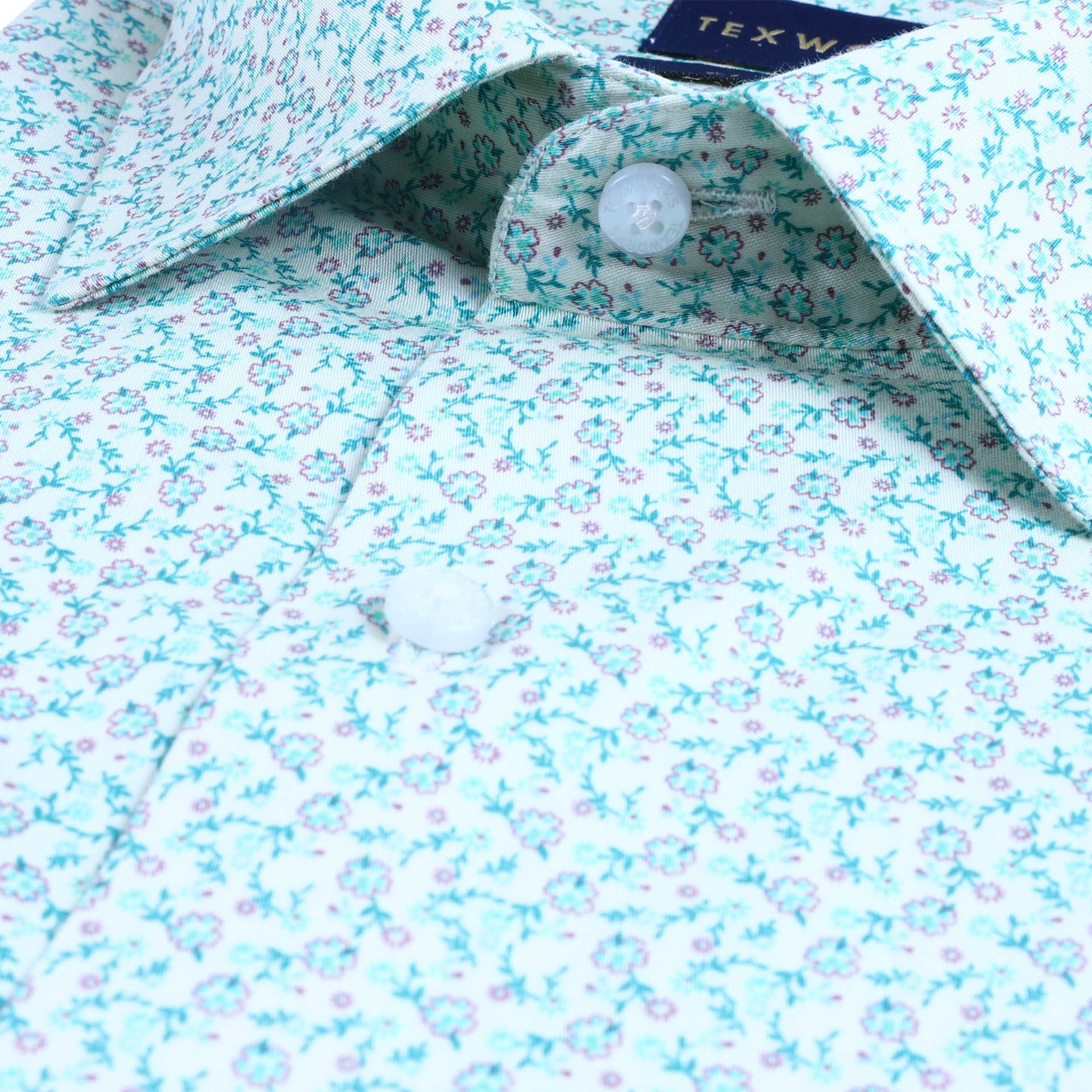Fone & Green Microfloral Satin Printed Shirt