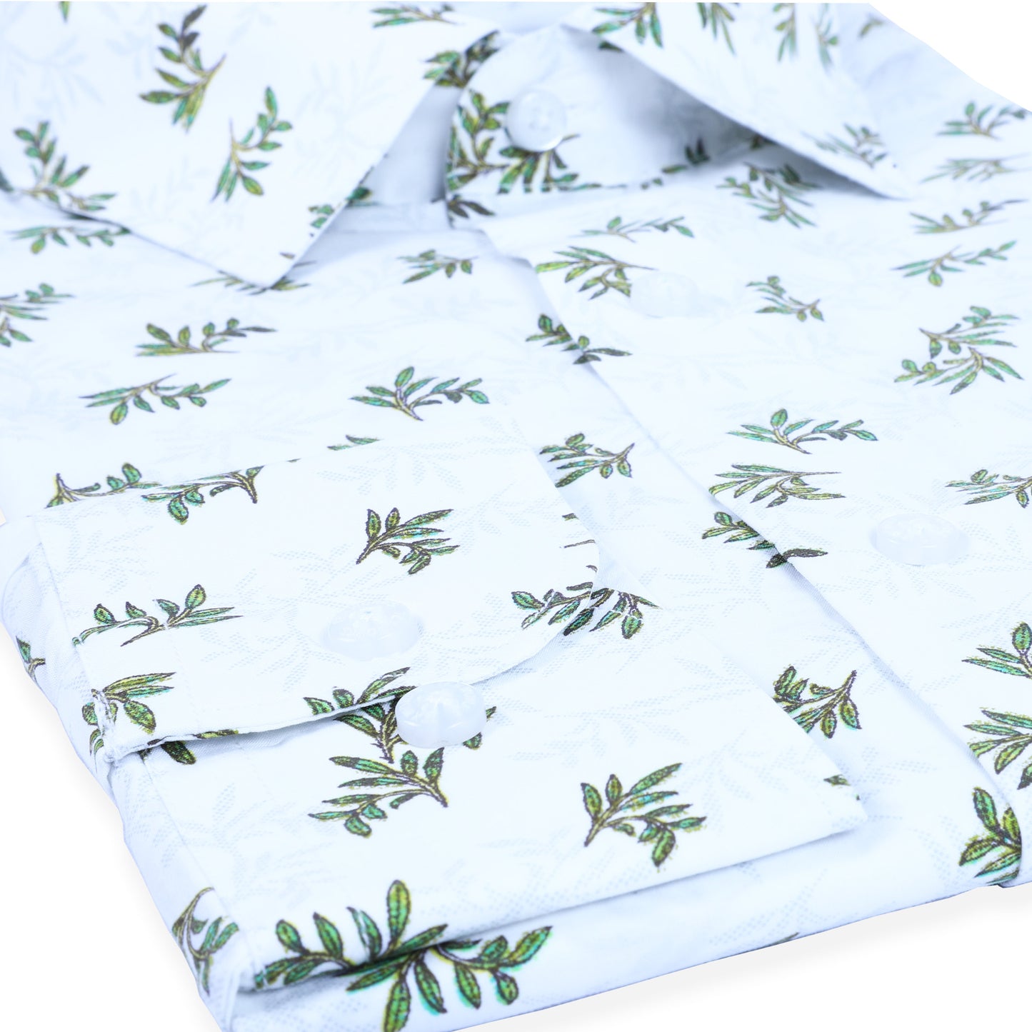White Floral Poplin Printed Shirt