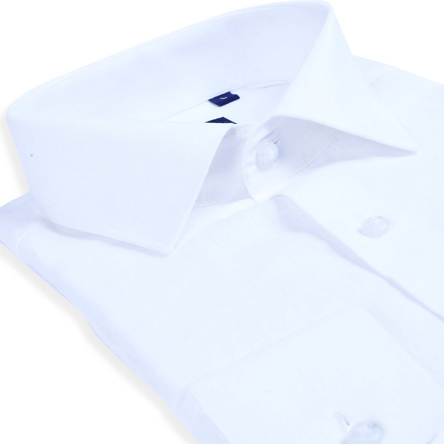White Linen Solid Plain Shirts