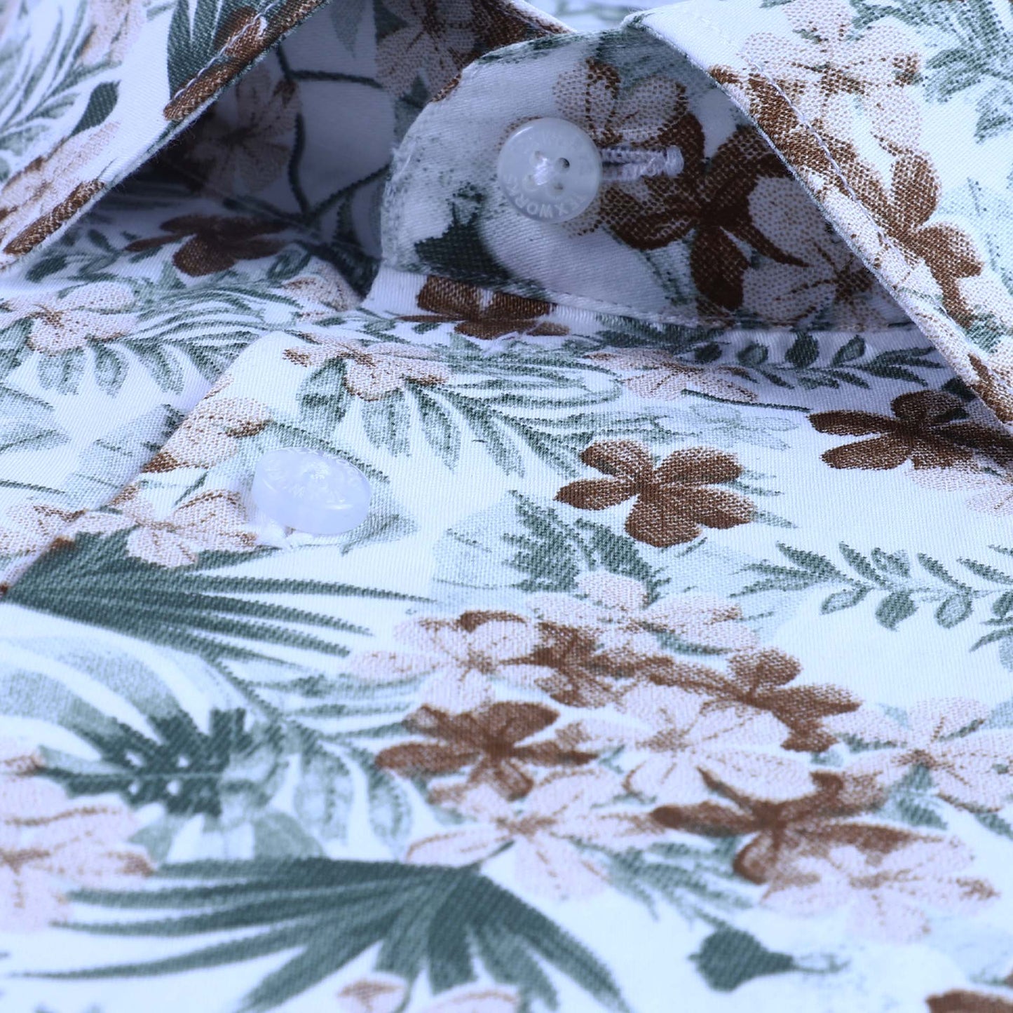 Green Floral Satin Printed Shirt