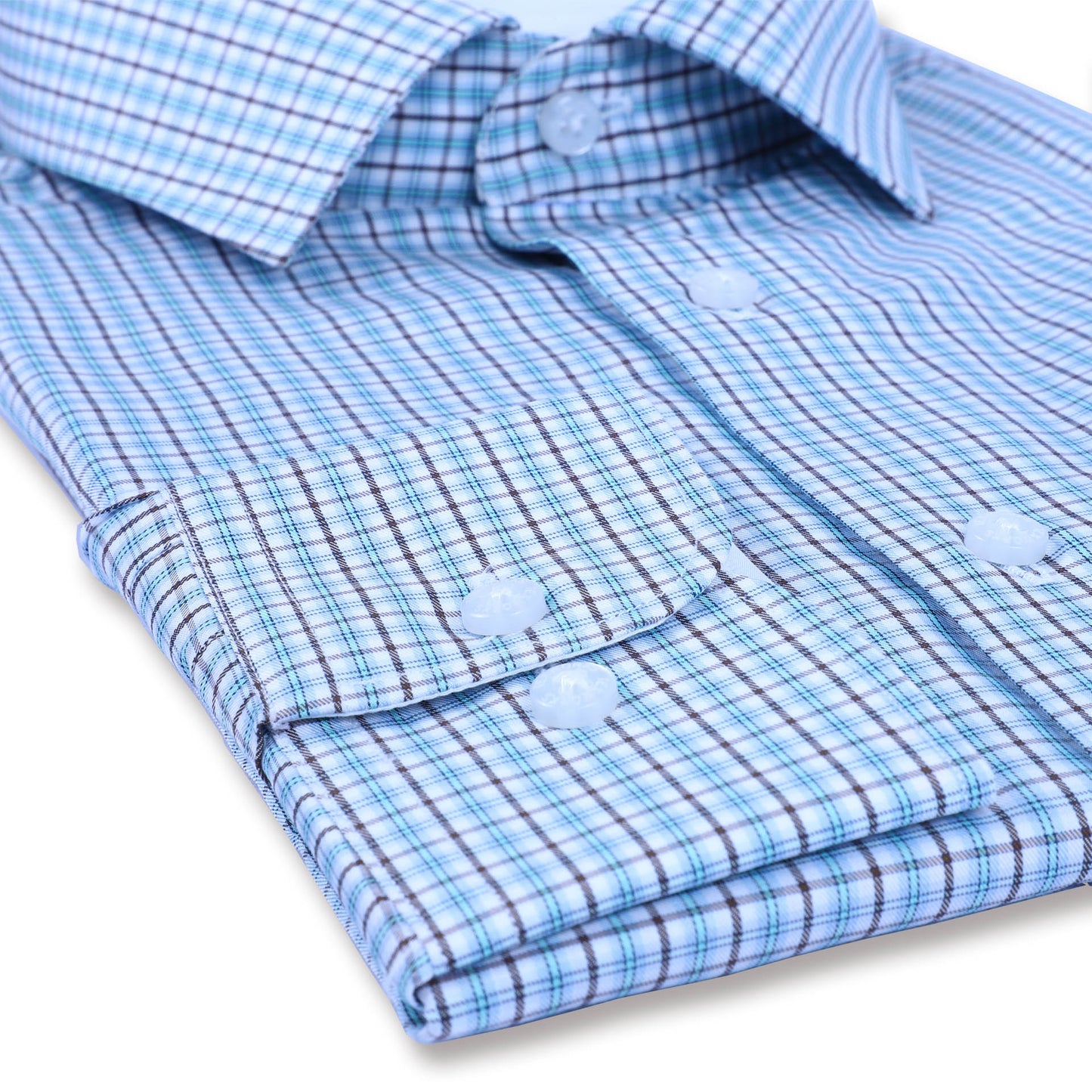 Green Fine Twill Checks Twill Yarn Dyed Shirt