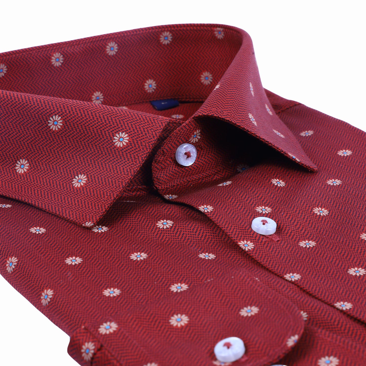 Maroon Floral Satin Printed Shirt