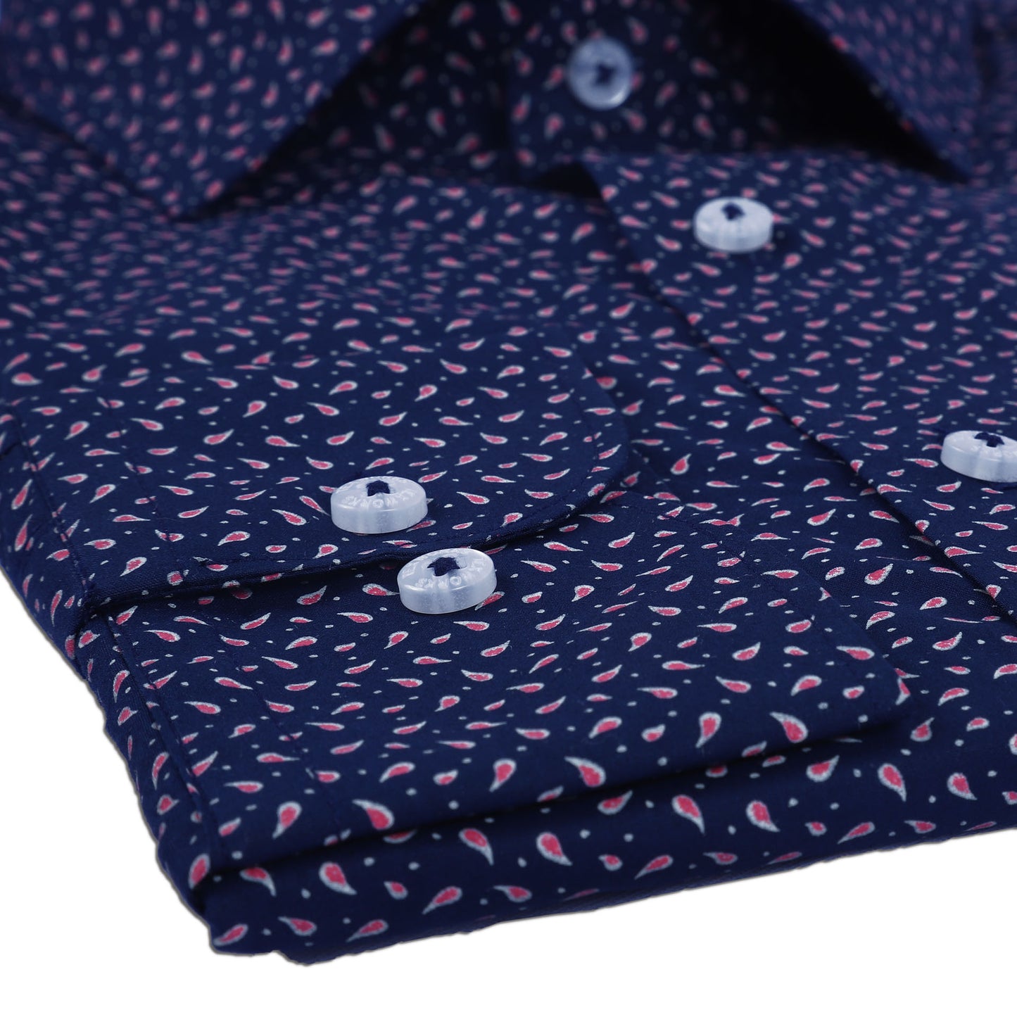 Blue Paisley Poplin Printed Shirt