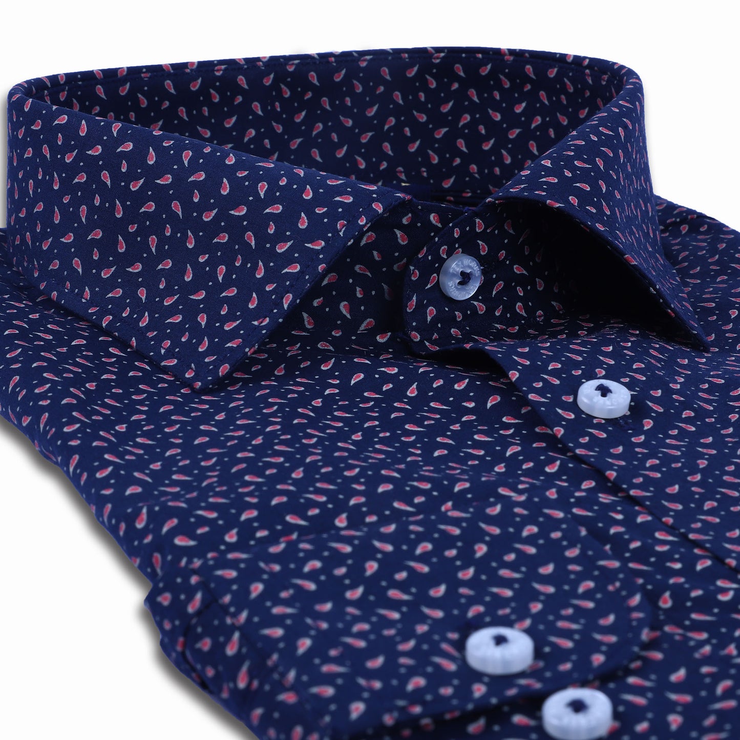 Blue Paisley Poplin Printed Shirt