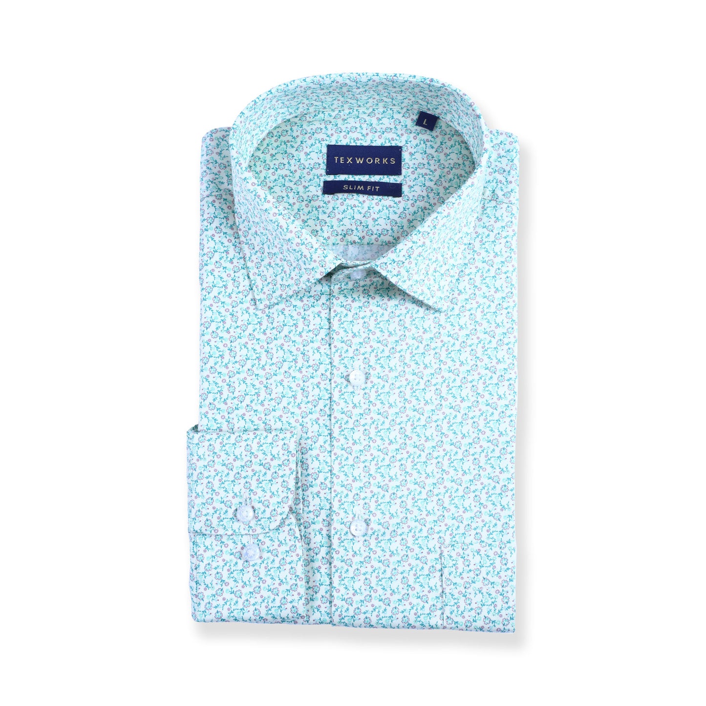 Fone & Green  Microfloral Satin Printed Shirt