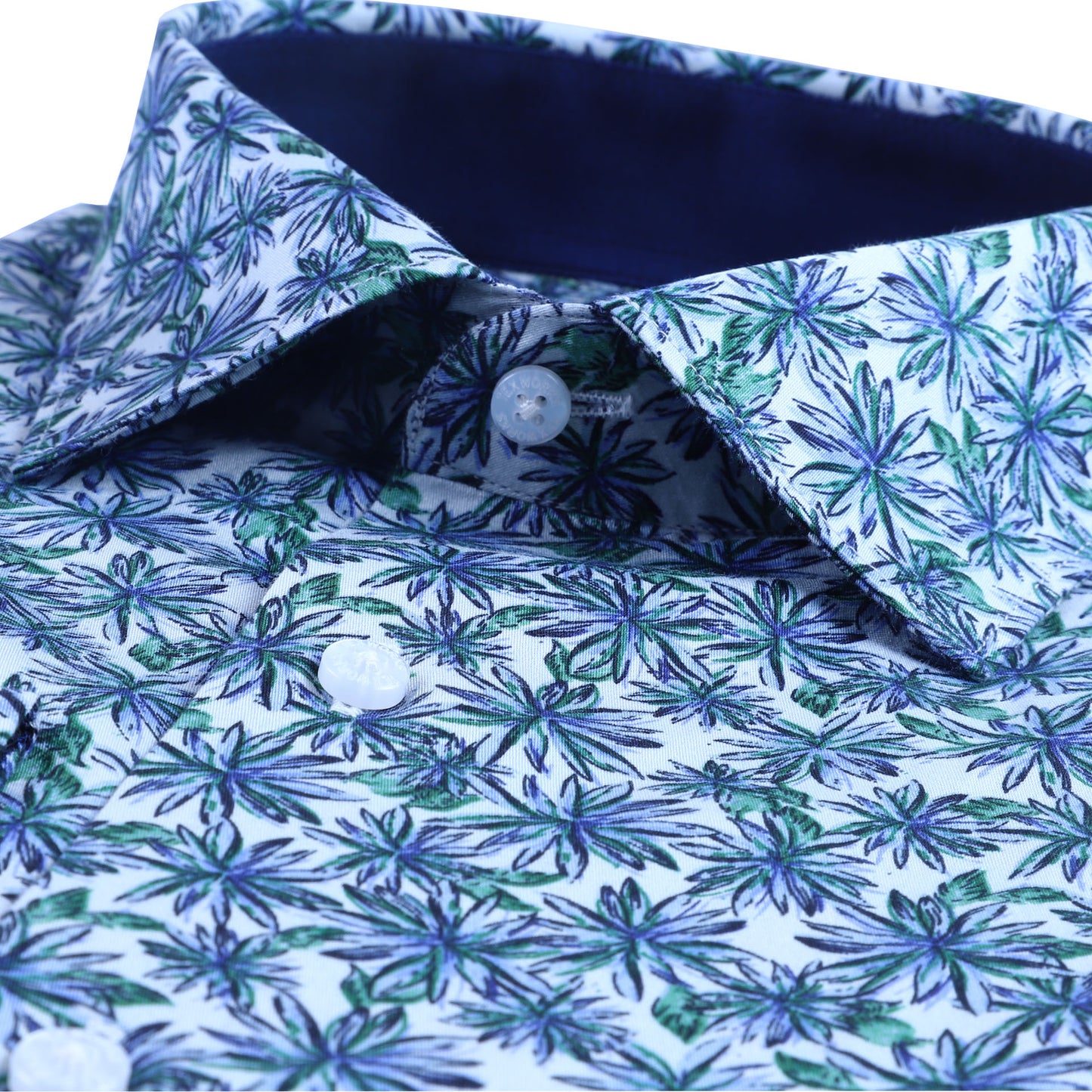 Green Floral Satin Printed Shirt
