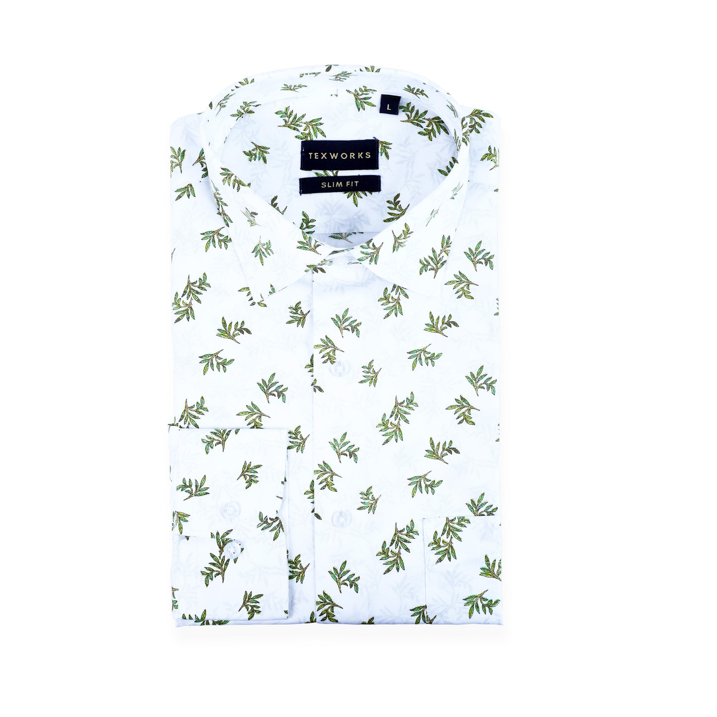 White Floral Poplin Printed Shirt