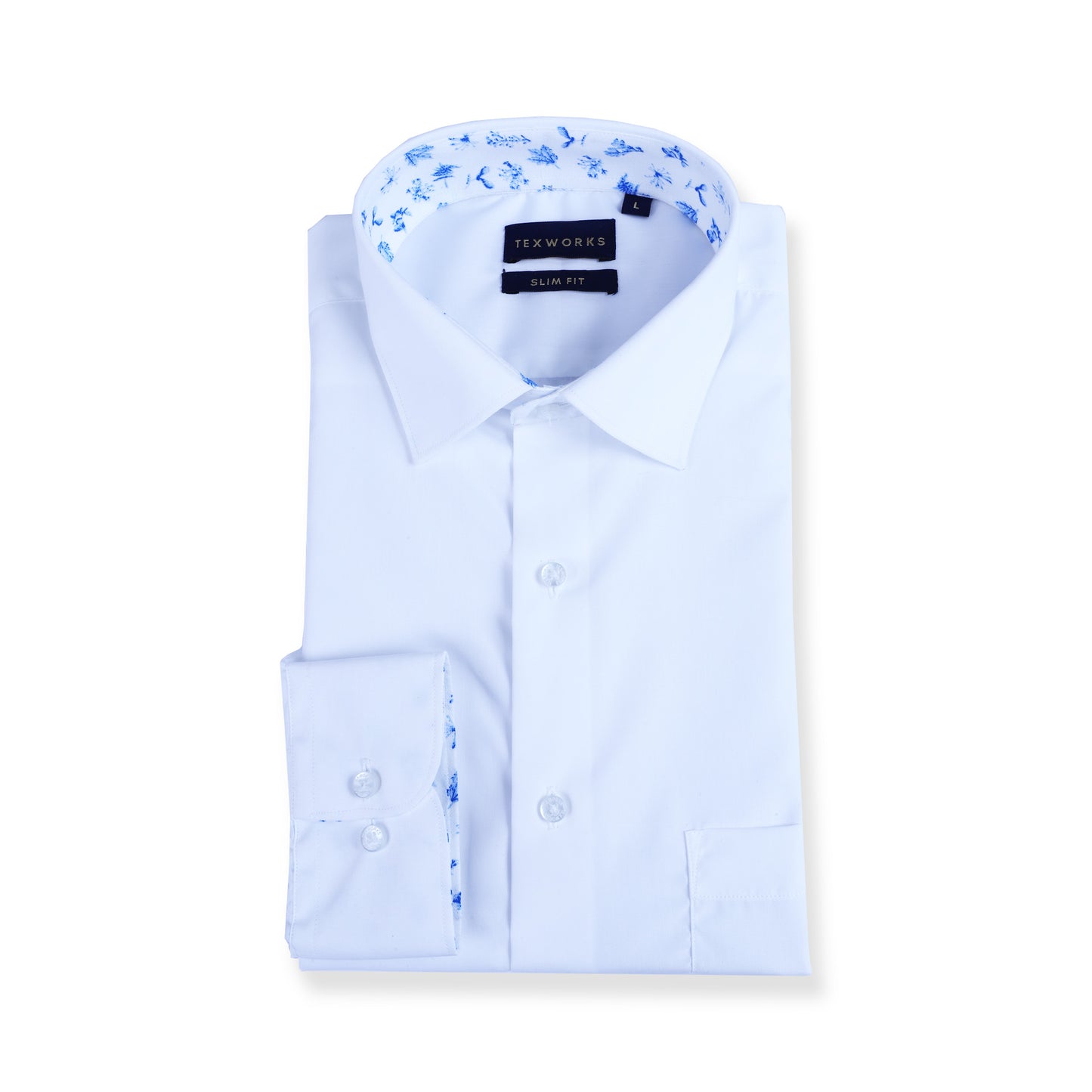 White Cotton Poplin Solid  Plain Shirts