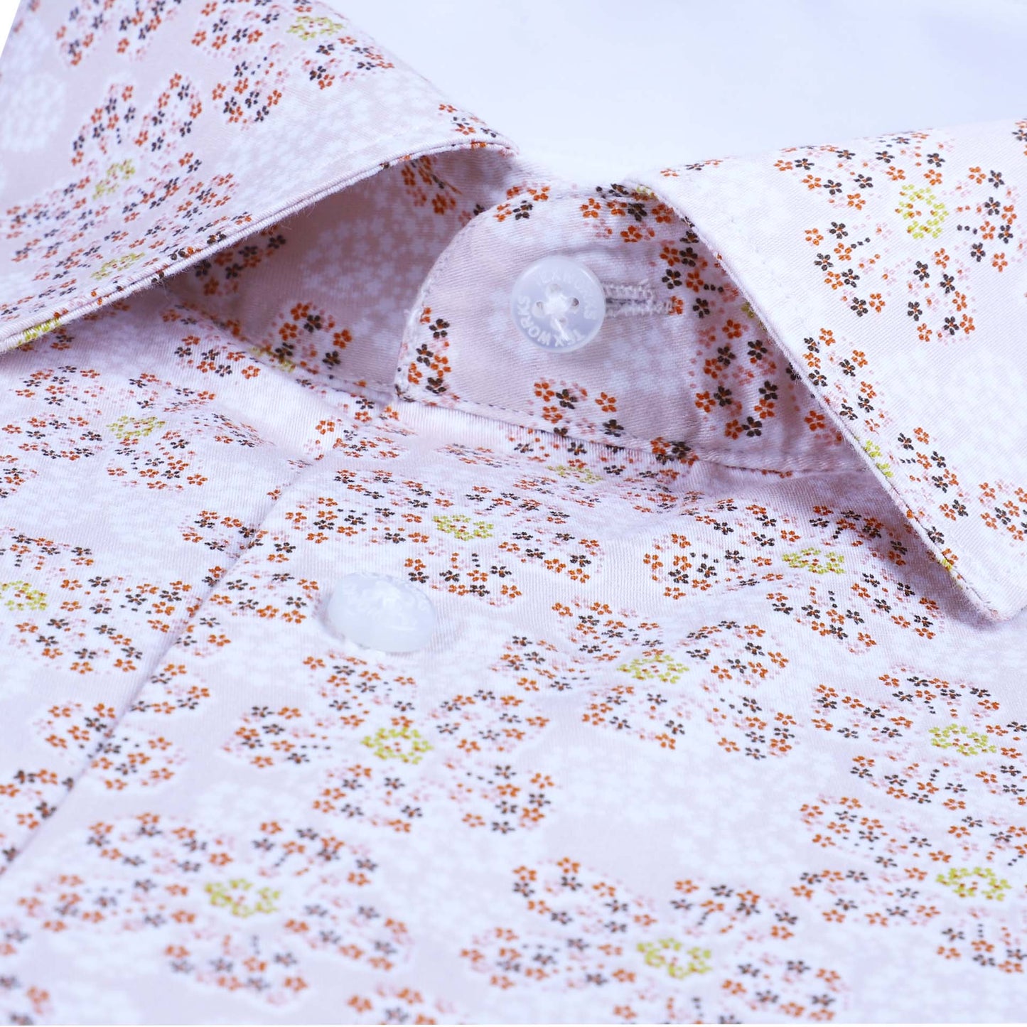 Cream Floral Satin Printed Shirt
