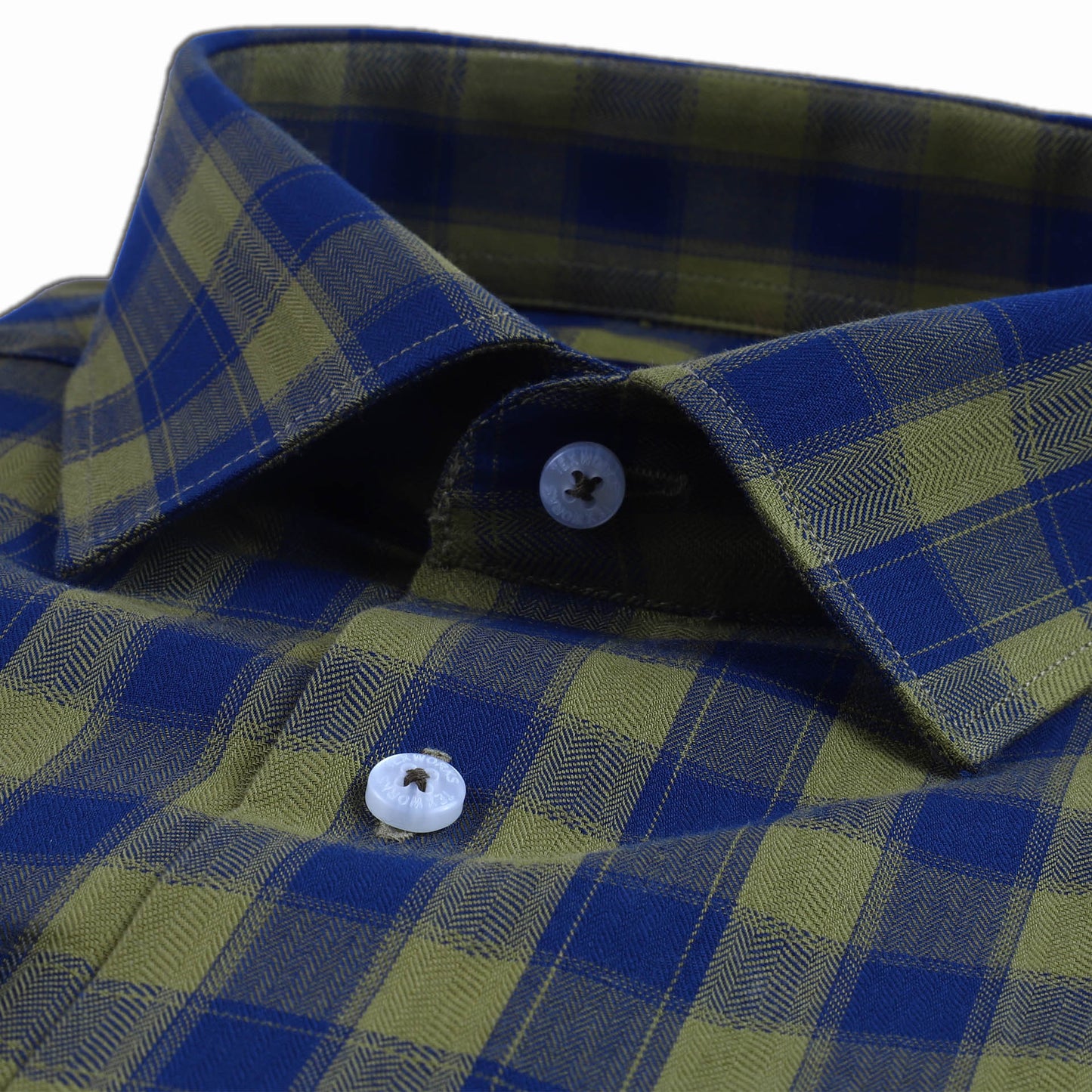 Blue Bold Twill Checks Twill Yarn Dyed Shirt