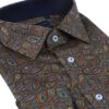 Brown Paisley Printed Shirt