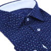 Navy Floral Poplin Printed Shirt